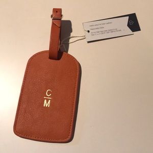 NWT Leather luggage tag personalized CM